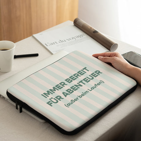 Laptophülle Objekte 15 Zoll Immer bereit für Abenteuer