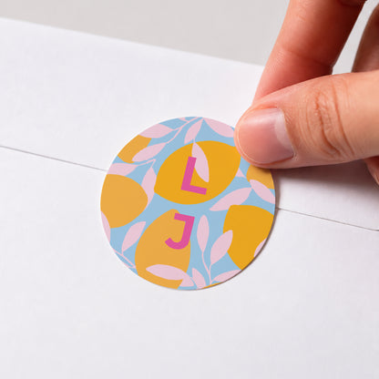 Sticker Hochzeit Rund Sommergeschmack foto N° 1