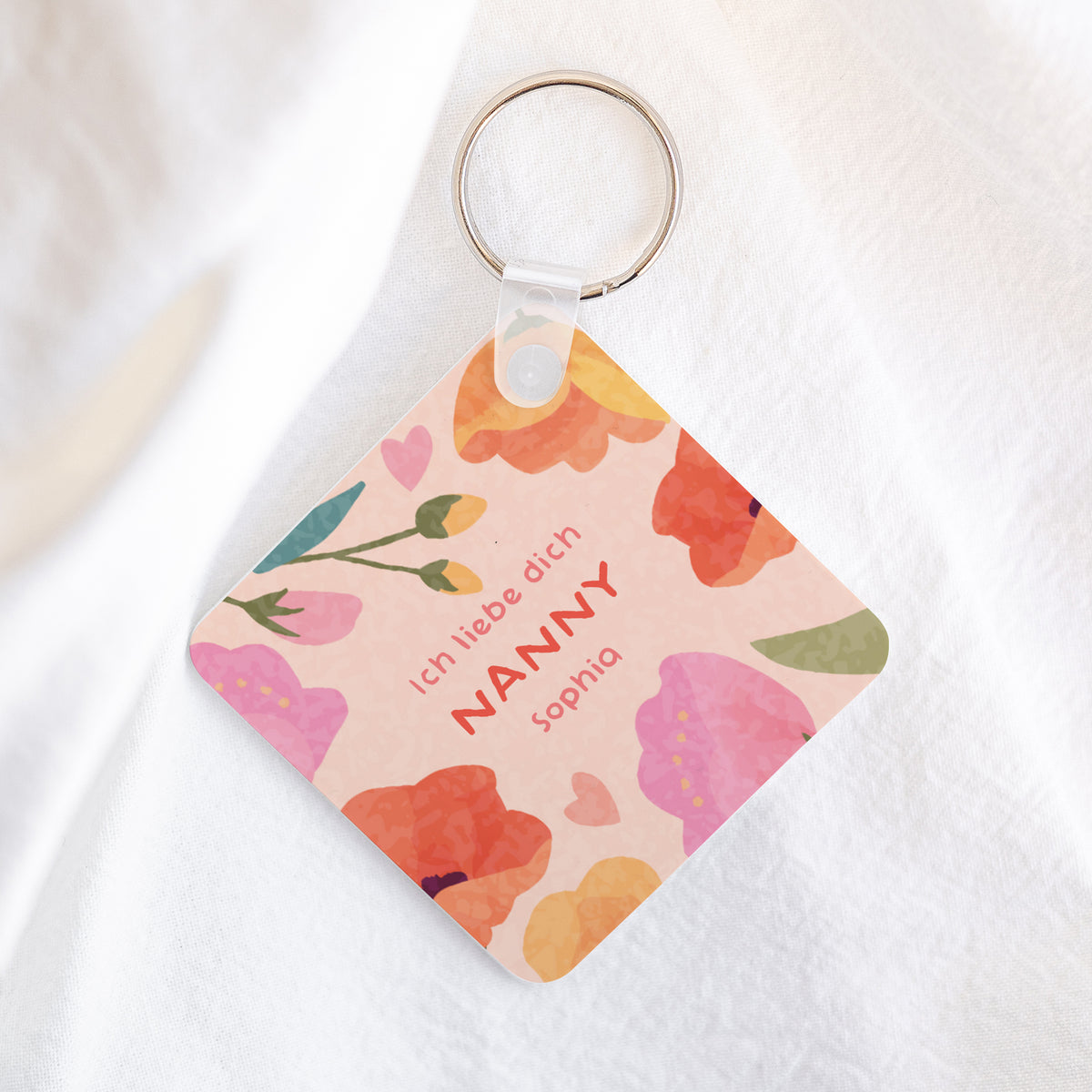 Schlüsselanhänger Quadrat Sanftheit der Kinderfrau foto N° 1