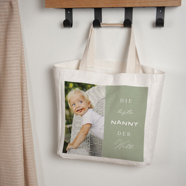 Tote bag Tragehenkel Beste Nanny der Welt foto
