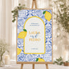 Begrüßungstafel Hochzeit Porträt 60 x 90 cm Azulejo der Liebe foto N° 1