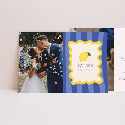 Dankeskarte Hochzeit Landschaft Ein Hauch von Mittelmeer foto N° 1