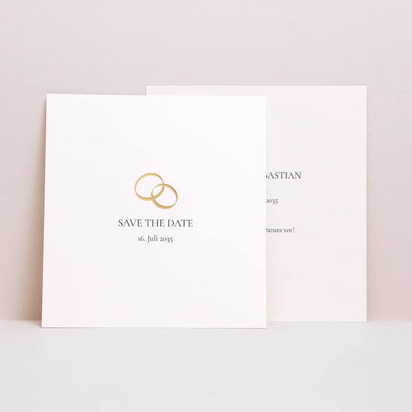 Save the date Karte Hochzeit Quadrat Goldene Eid foto