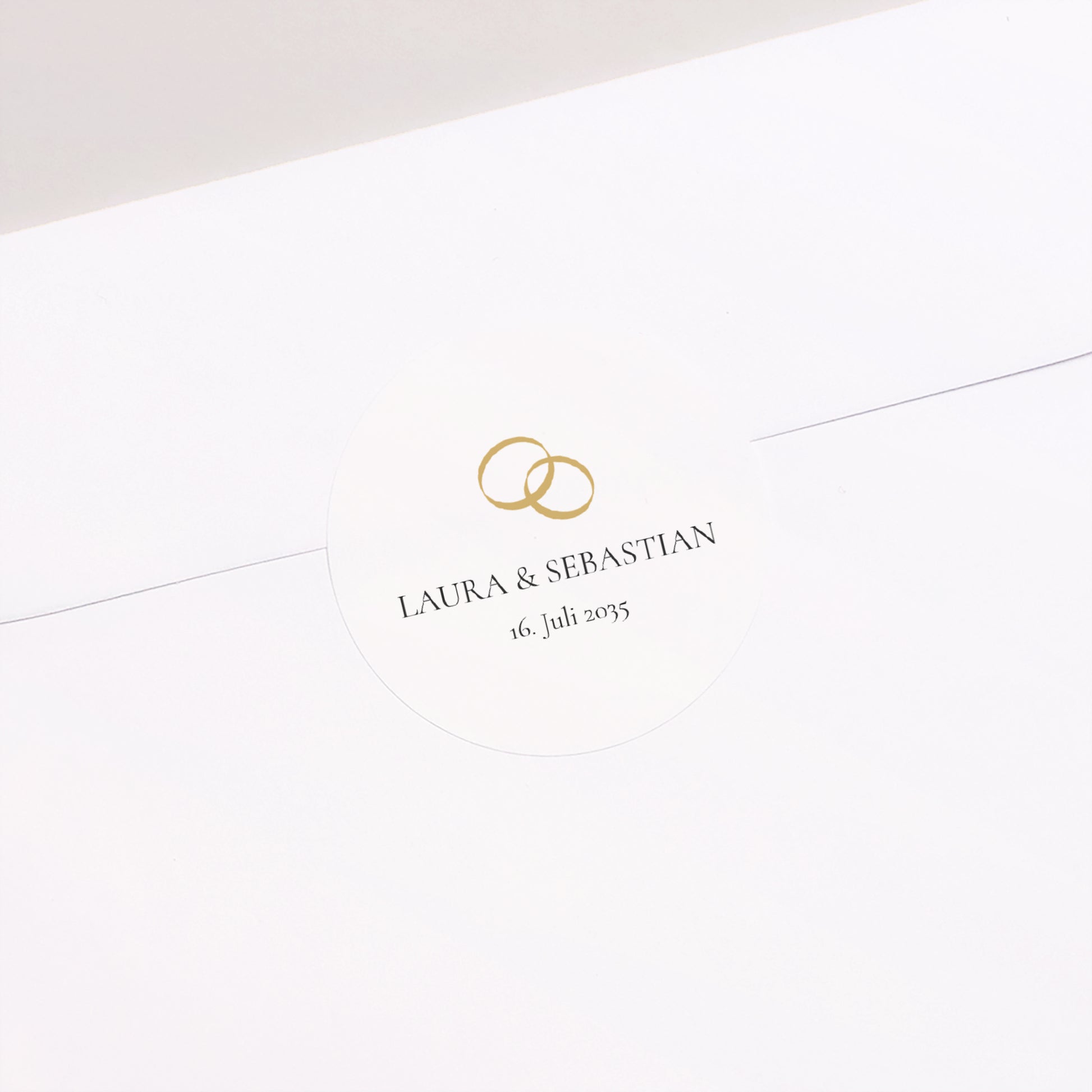 Sticker Hochzeit Rund Goldene Eid foto N° 2