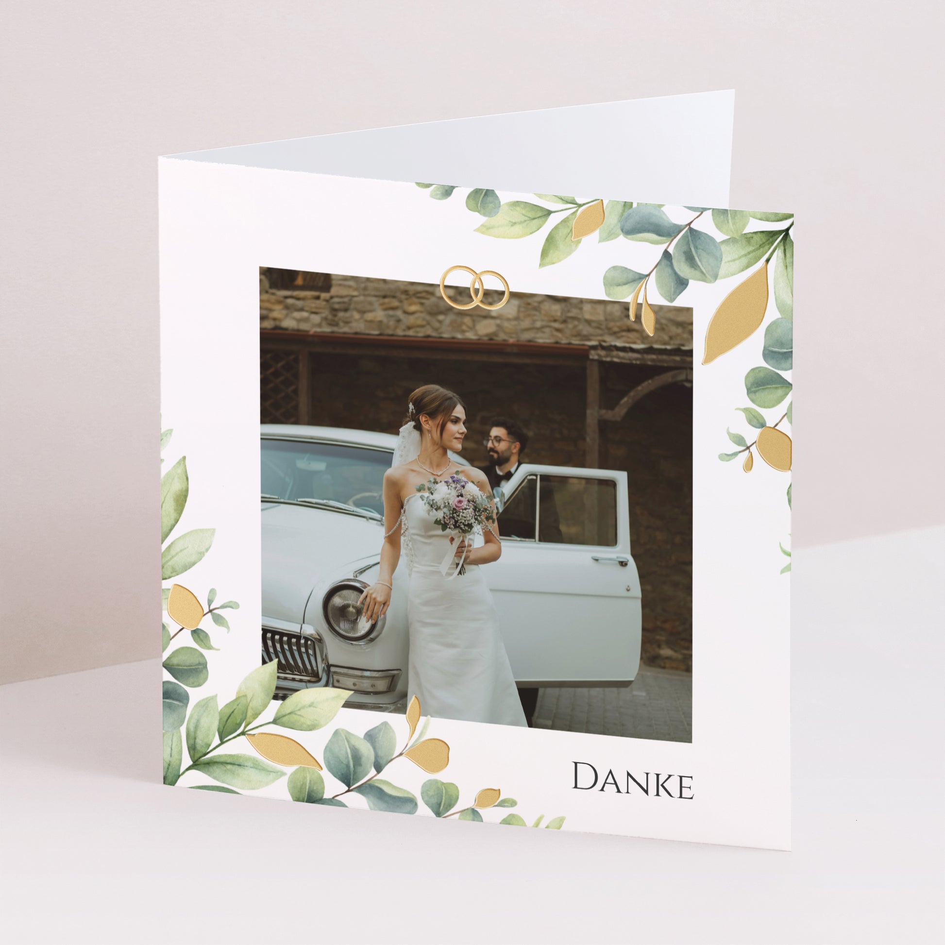 Dankeskarte Hochzeit Doppelflügelfenster foto N° 1