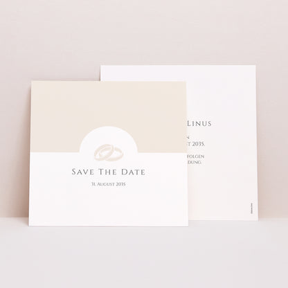 Save the date Karte Hochzeit Quadrat Sanfte Harmonie foto N° 1