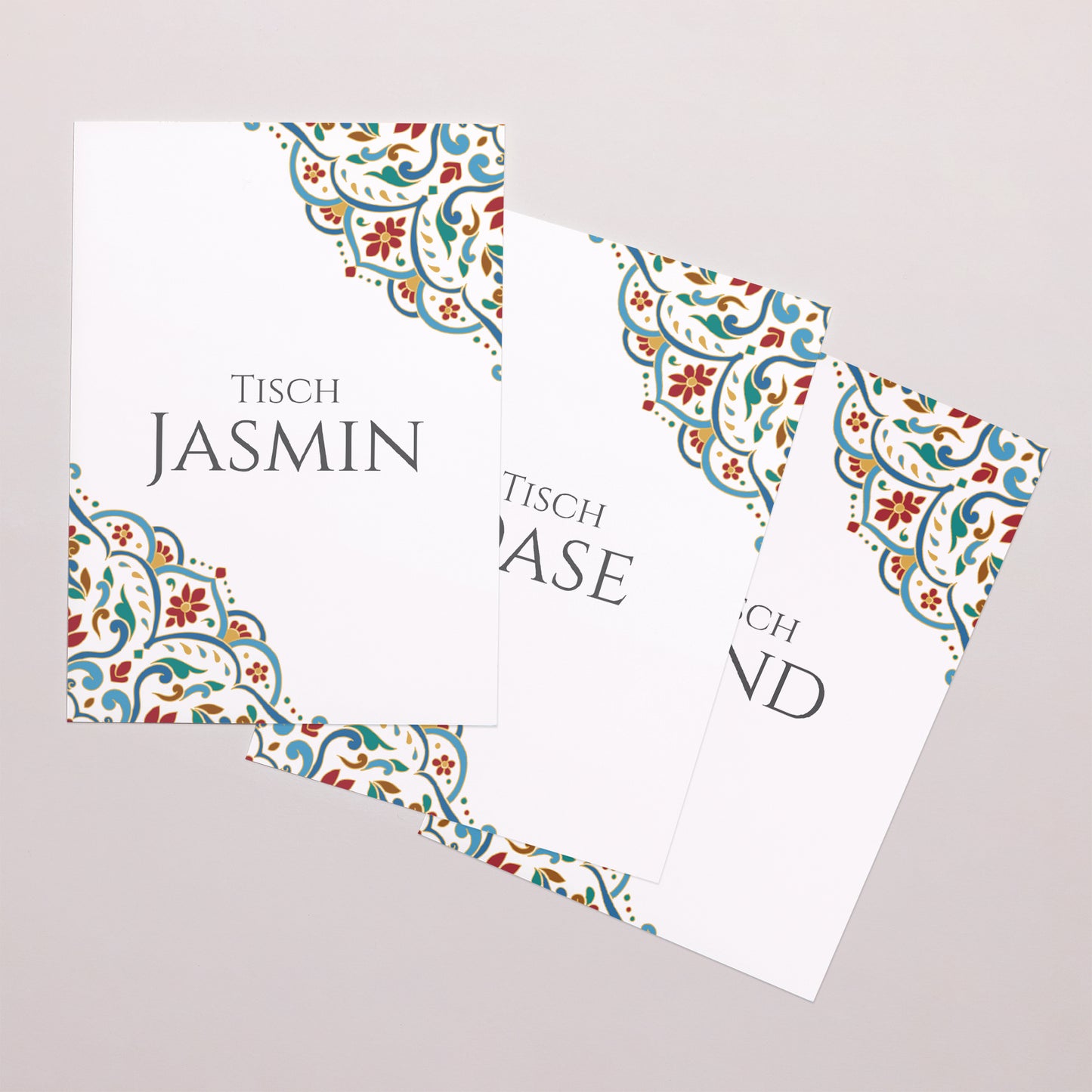 Tischnummern Hochzeit Rechteck Liebe aus dem Osten foto N° 1