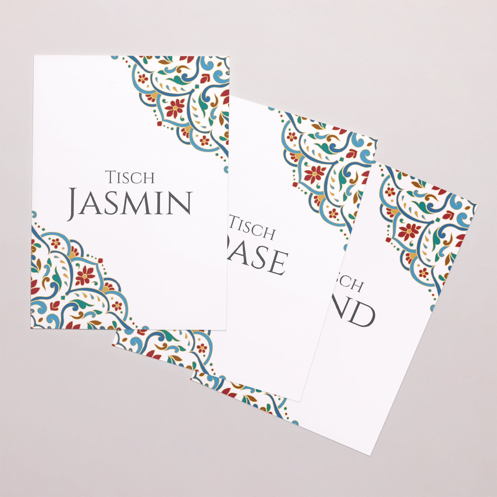 Tischnummern Hochzeit Rechteck Liebe aus dem Osten foto N° 1