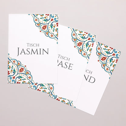 Tischnummern Hochzeit Rechteck Liebe aus dem Osten foto N° 1