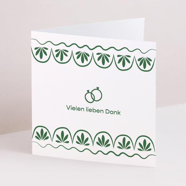 Dankeskarte Hochzeit Doppelflügelfenster Botanische Hochzeiten foto