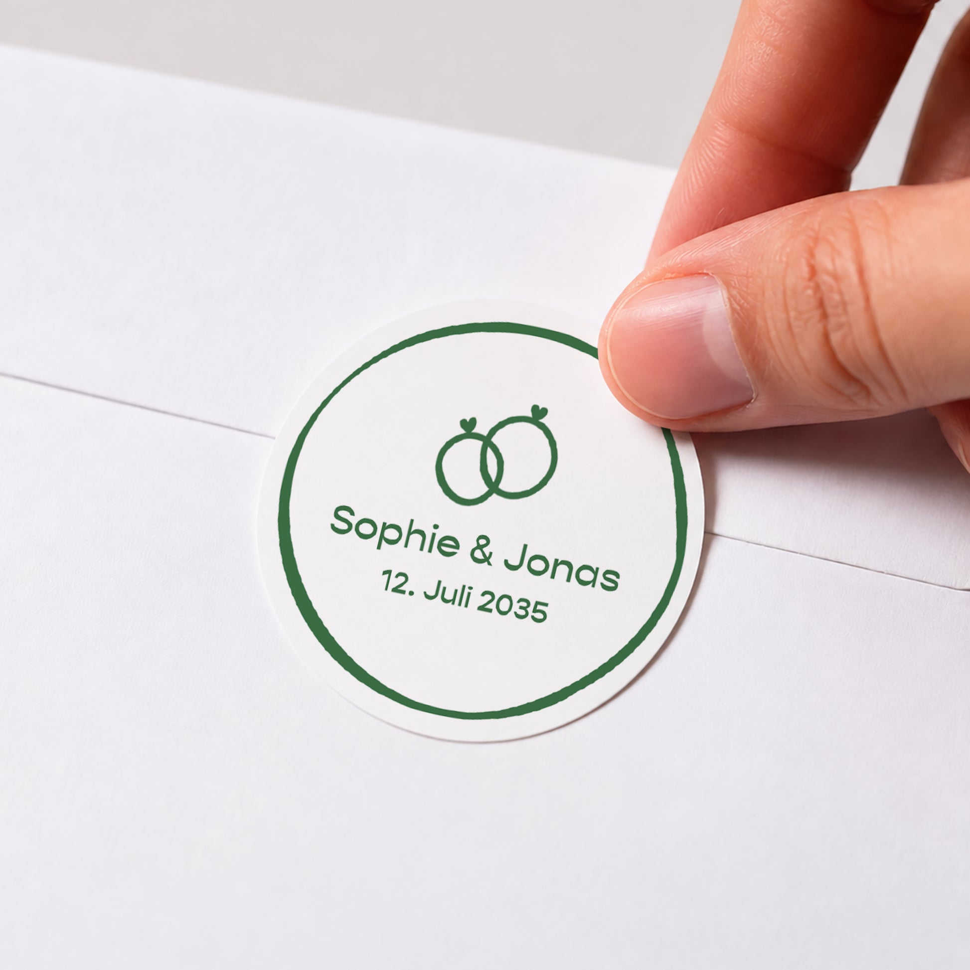 Sticker Hochzeit Rund Botanische Hochzeiten foto N° 1