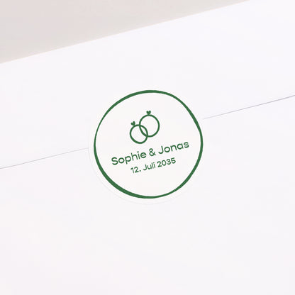 Sticker Hochzeit Rund Botanische Hochzeiten foto N° 2
