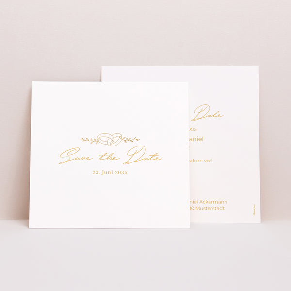 Save the date Karte Hochzeit Quadrat Liebesallianzen foto