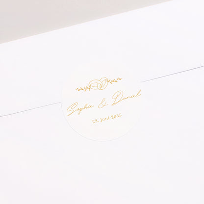 Sticker Hochzeit Rund Liebesallianzen foto N° 2