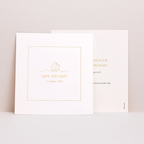 Save the date Karte Hochzeit Quadrat Im Laufe unserer Wünsche foto