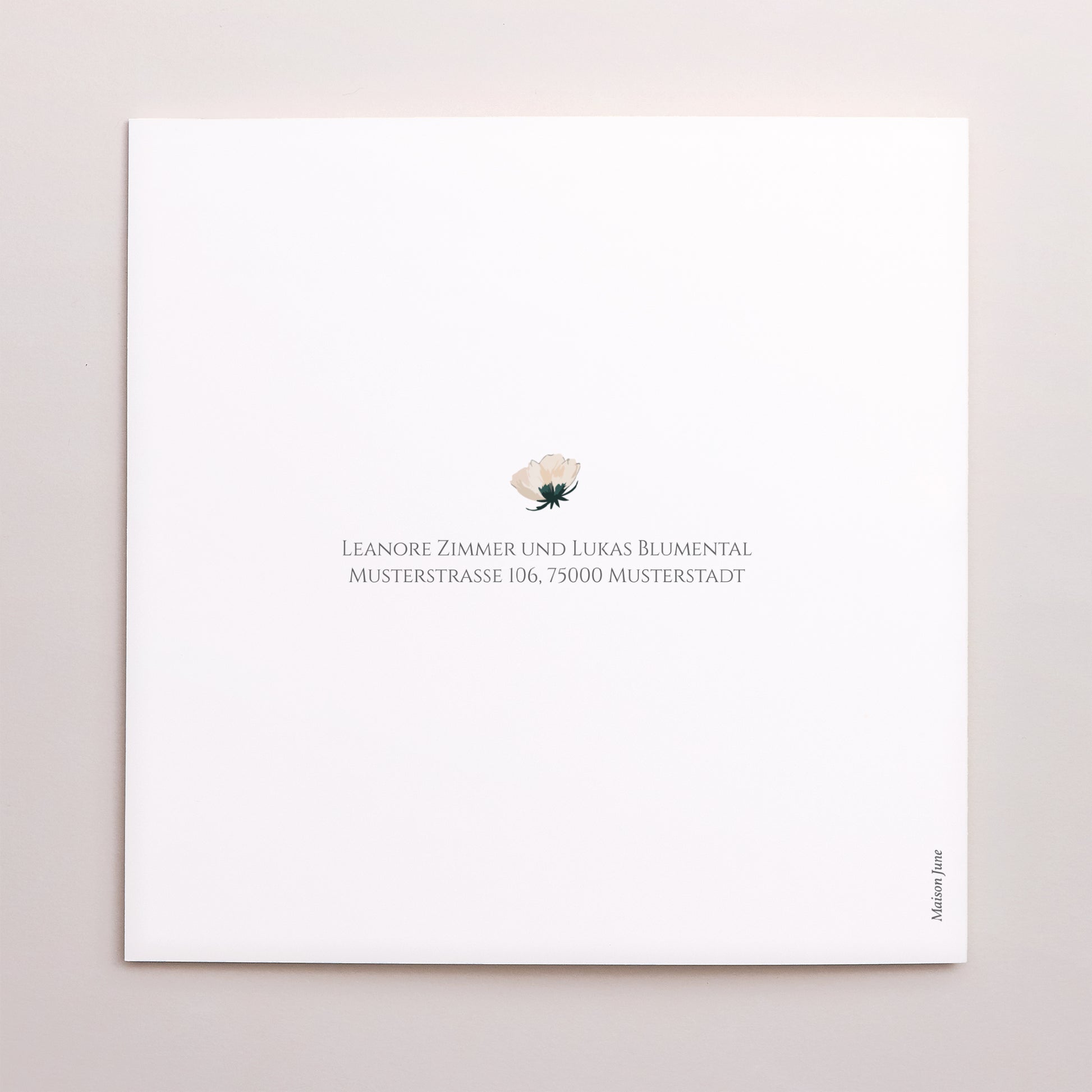 Hochzeitseinladung Doppelflügelfenster Süße Blumen foto N° 3