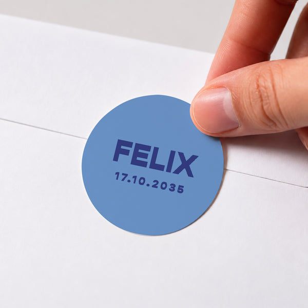 Sticker Geburt Rund Erwachen in Farben foto