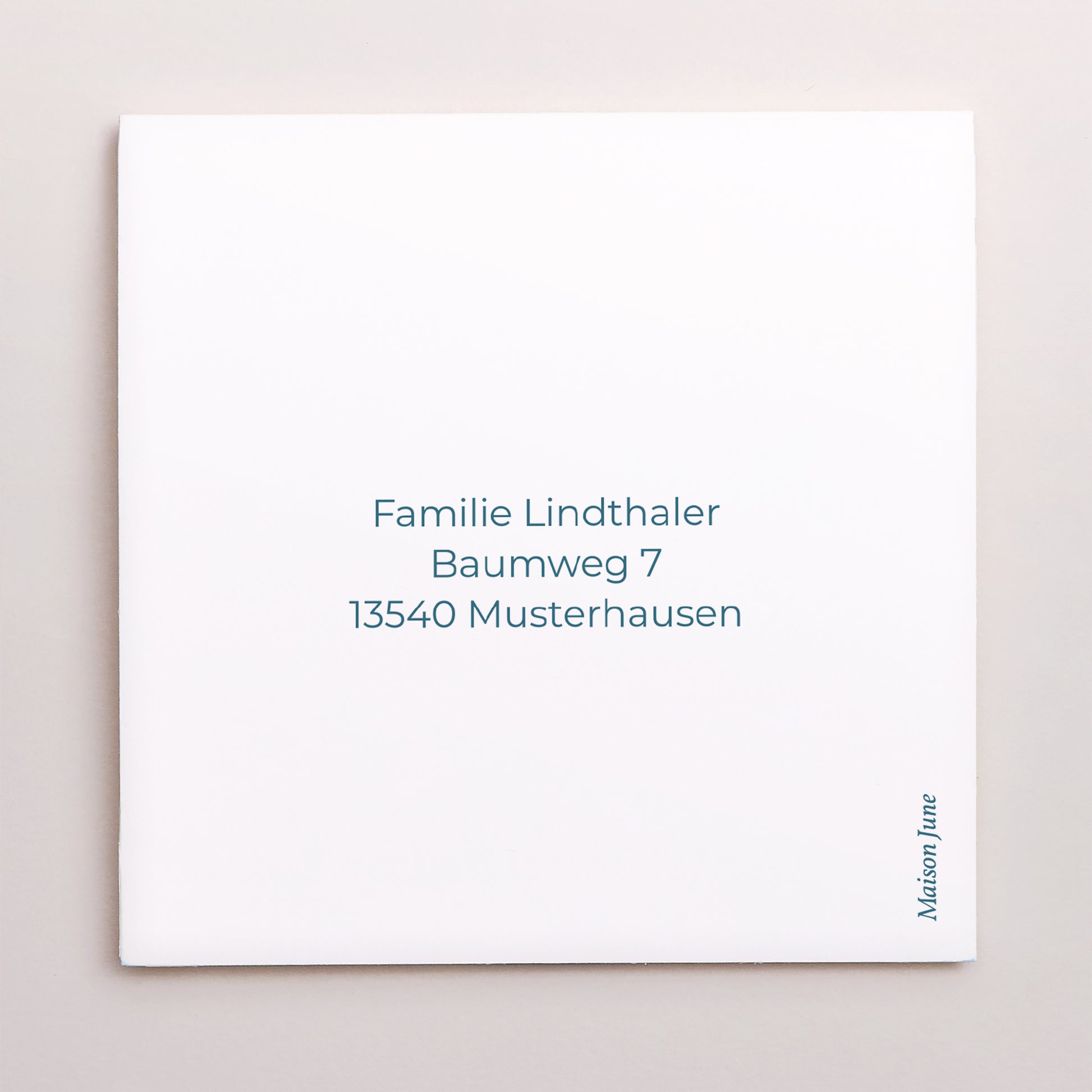 Dankeskarte Geburt Doppelflügelfensterhalbmond Bunte Streifen blau II foto N° 3