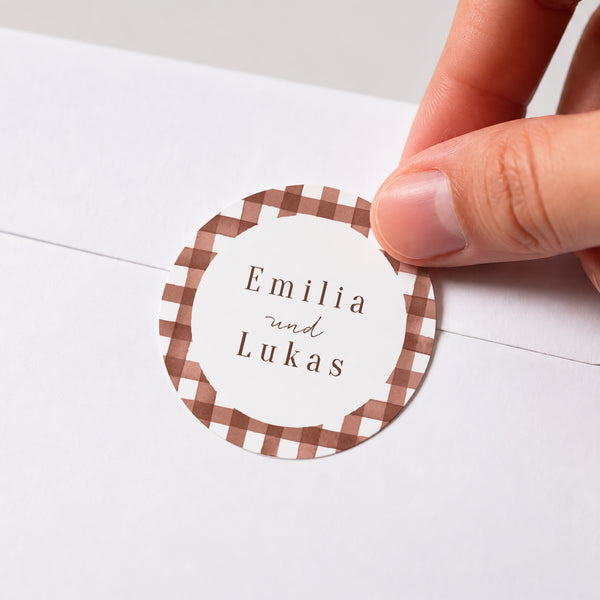 Sticker Hochzeit Rund Liebliche Liebe foto