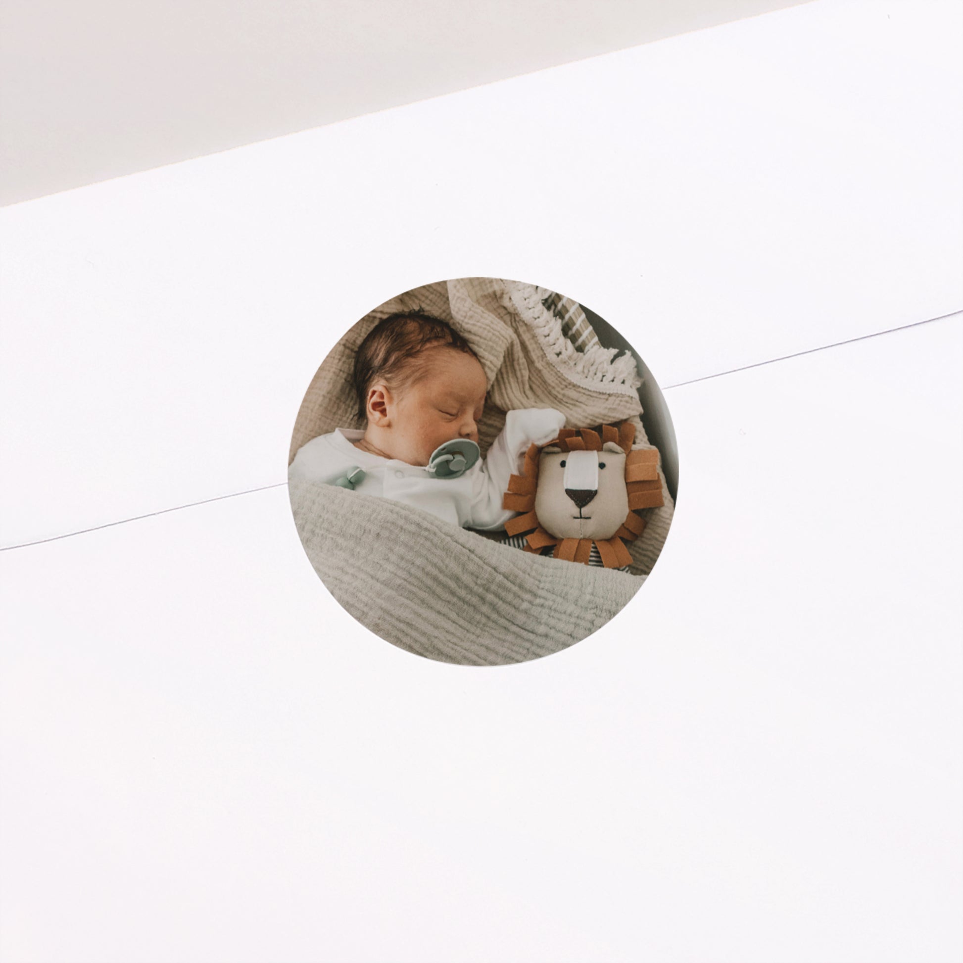 Sticker Geburt Rund Schatz in Bildern foto N° 2