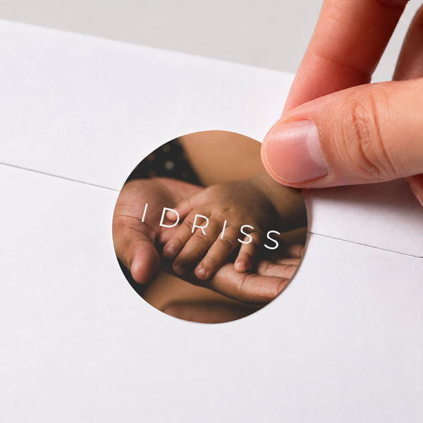 Sticker Geburt Rund Wertvolle Grüße foto