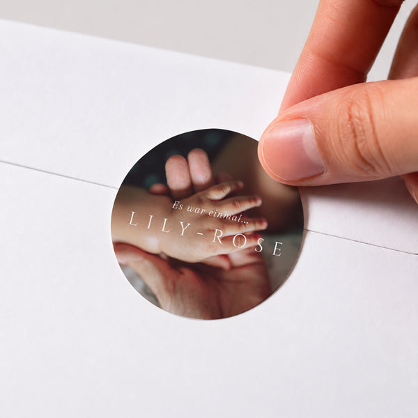 Sticker Geburt Rund Lebensfunken foto