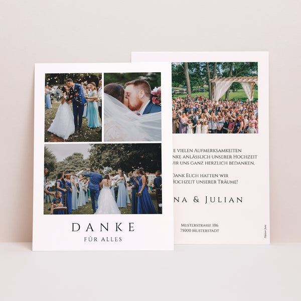 Dankeskarte Hochzeit Glücksmomente foto