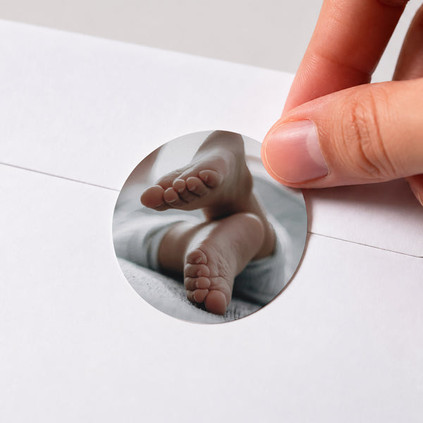 Sticker Geburt Rund Ein Lebensstrahl foto
