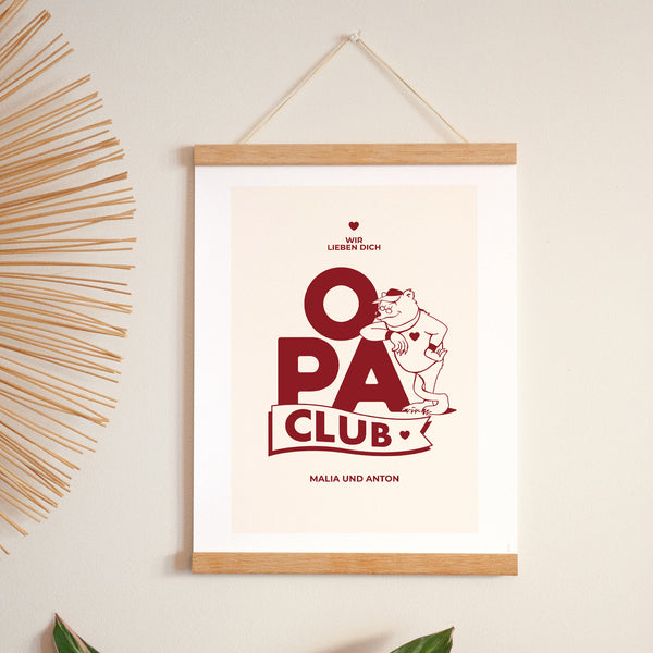 Poster Objekte Porträt Opa Bär Club foto