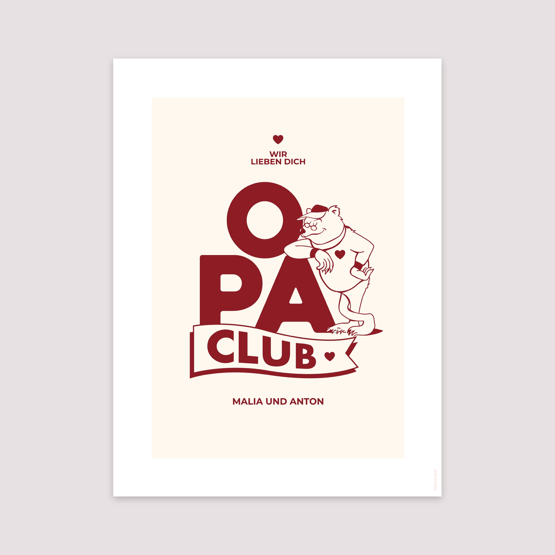 Poster Objekte Porträt Opa Bär Club foto N° 2