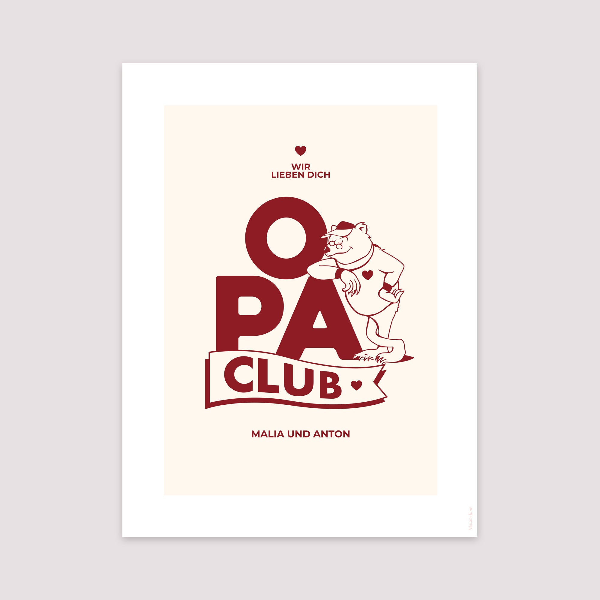 Poster Objekte Porträt Opa Bär Club foto N° 2