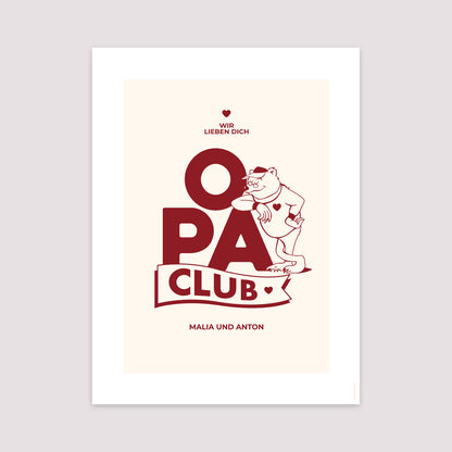 Poster Objekte Porträt Opa Bär Club foto N° 2
