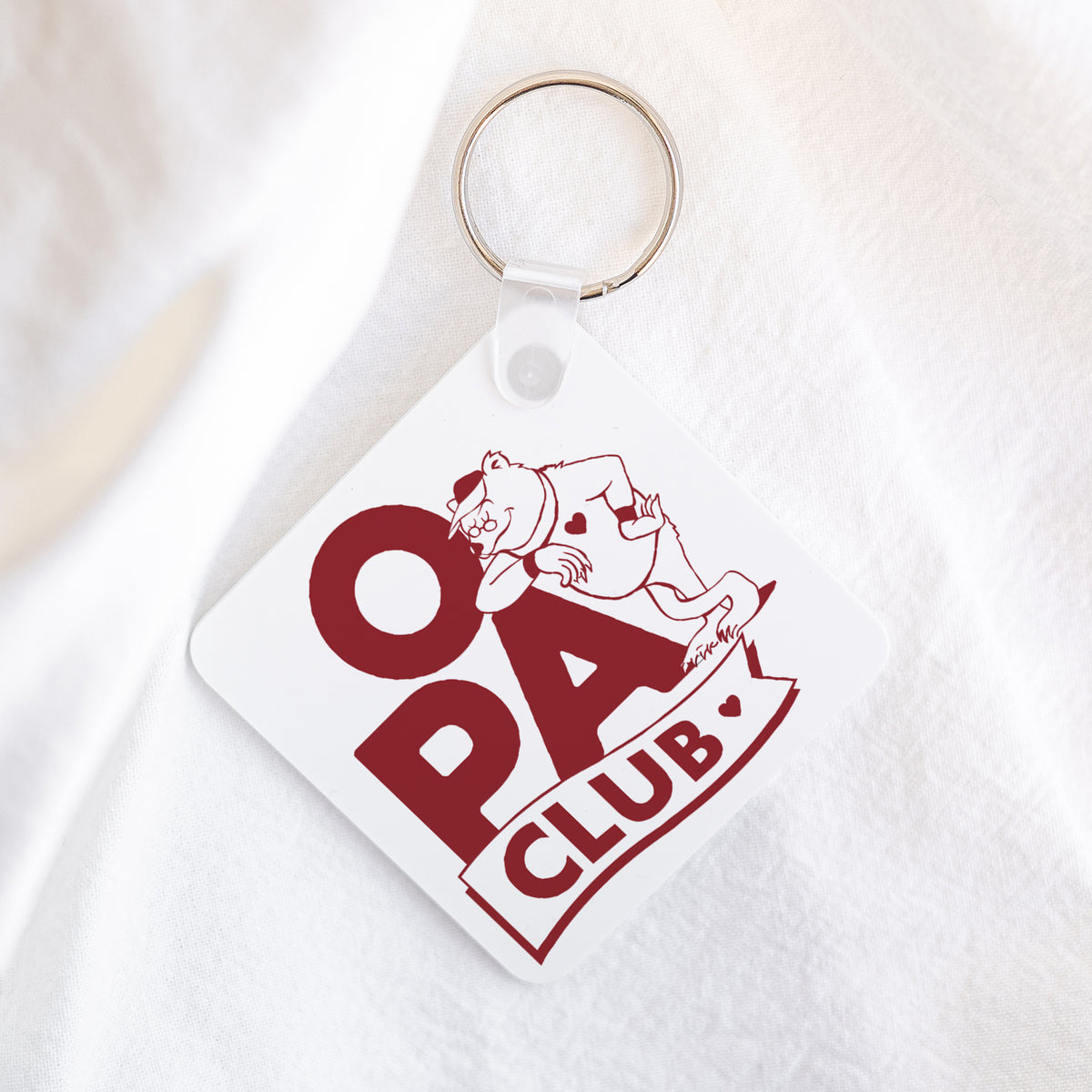Schlüsselanhänger Objekte Quadrat Opa Bär Club foto N° 1