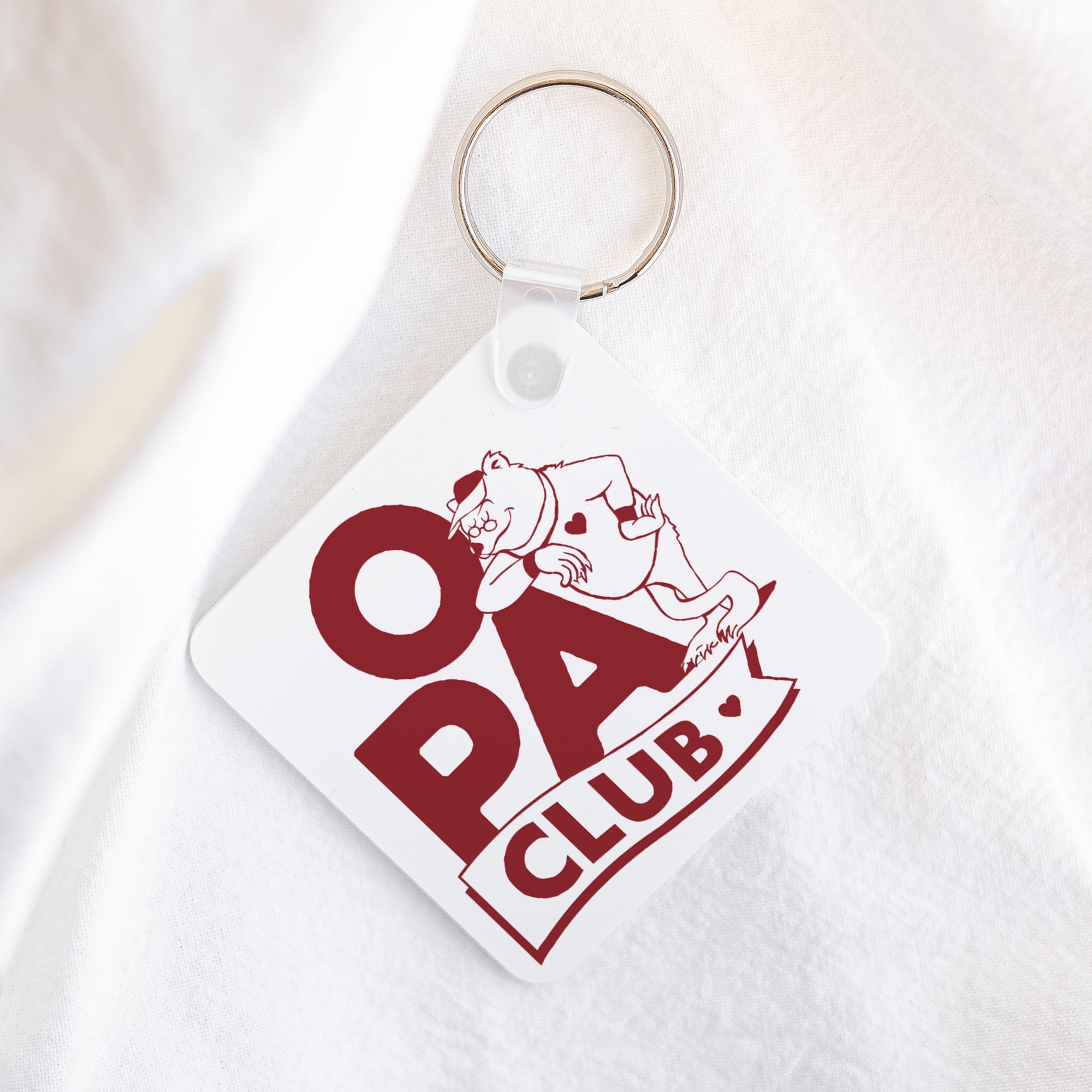 Schlüsselanhänger Objekte Quadrat Opa Bär Club foto N° 1