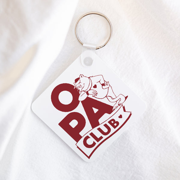 Schlüsselanhänger Objekte Quadrat Opa Bär Club foto