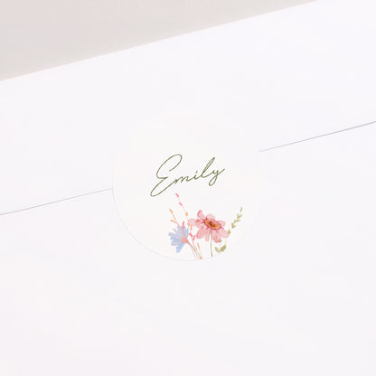 Sticker Geburt Rund Kleine Liebesblume foto N° 2