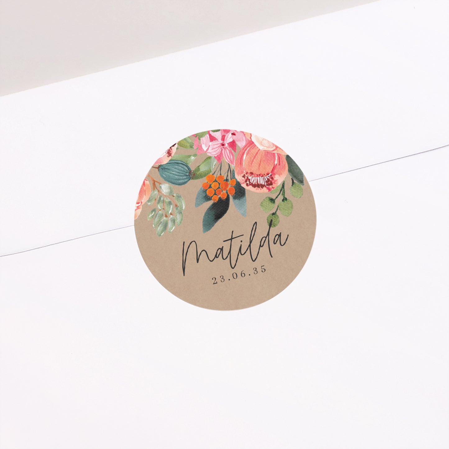 Sticker Geburt Rund Baby Bloom foto N° 2