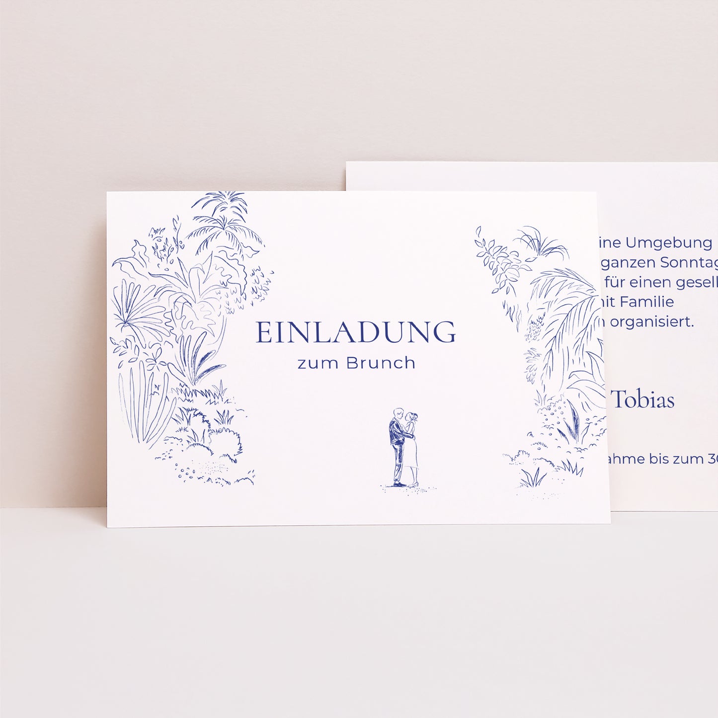 Einladungskarte Hochzeit Landschaft Liebeslichtung foto N° 1