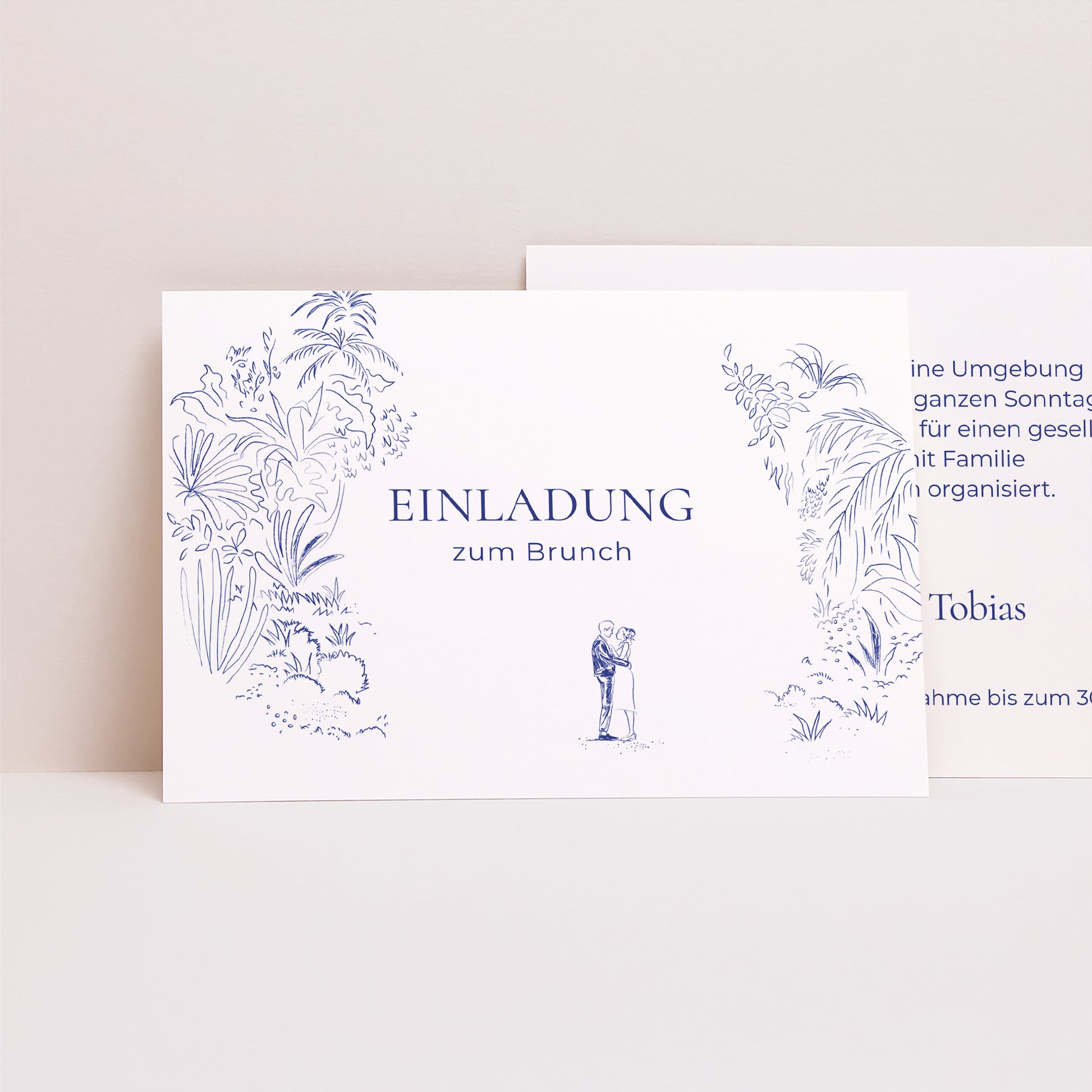 Einladungskarte Hochzeit Landschaft Liebeslichtung foto N° 1