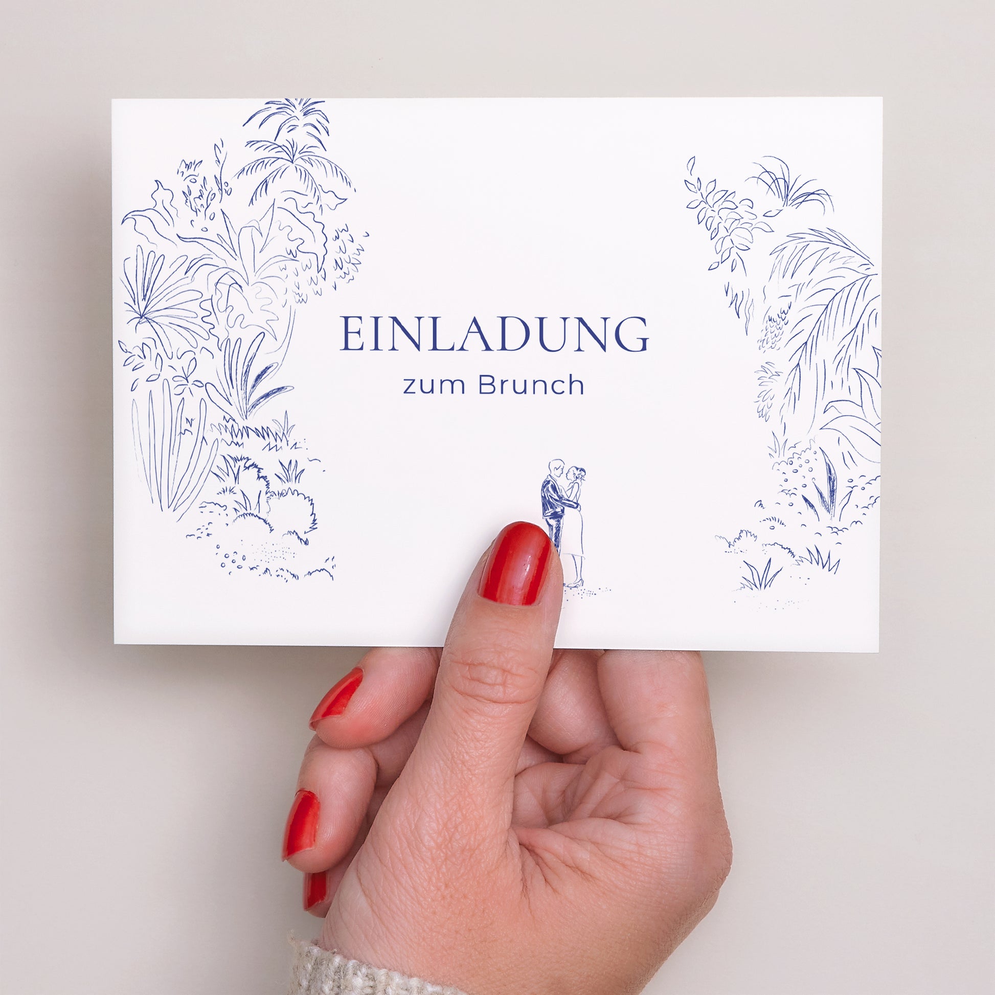 Einladungskarte Hochzeit Landschaft Liebeslichtung foto N° 3