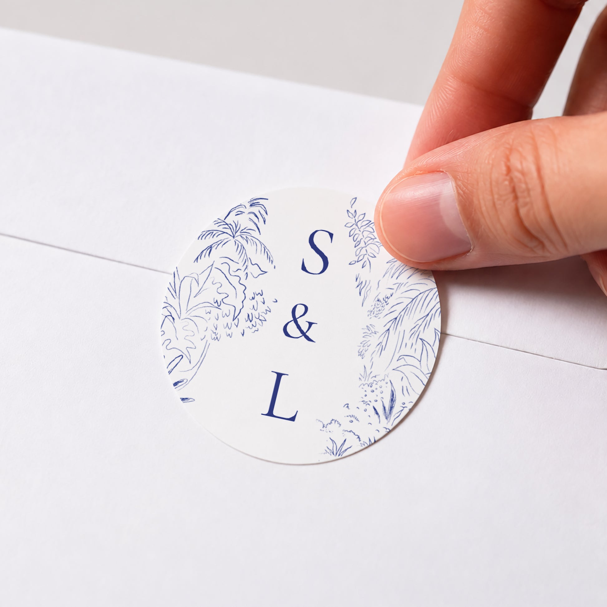 Sticker Hochzeit Rund Liebeslichtung foto N° 1