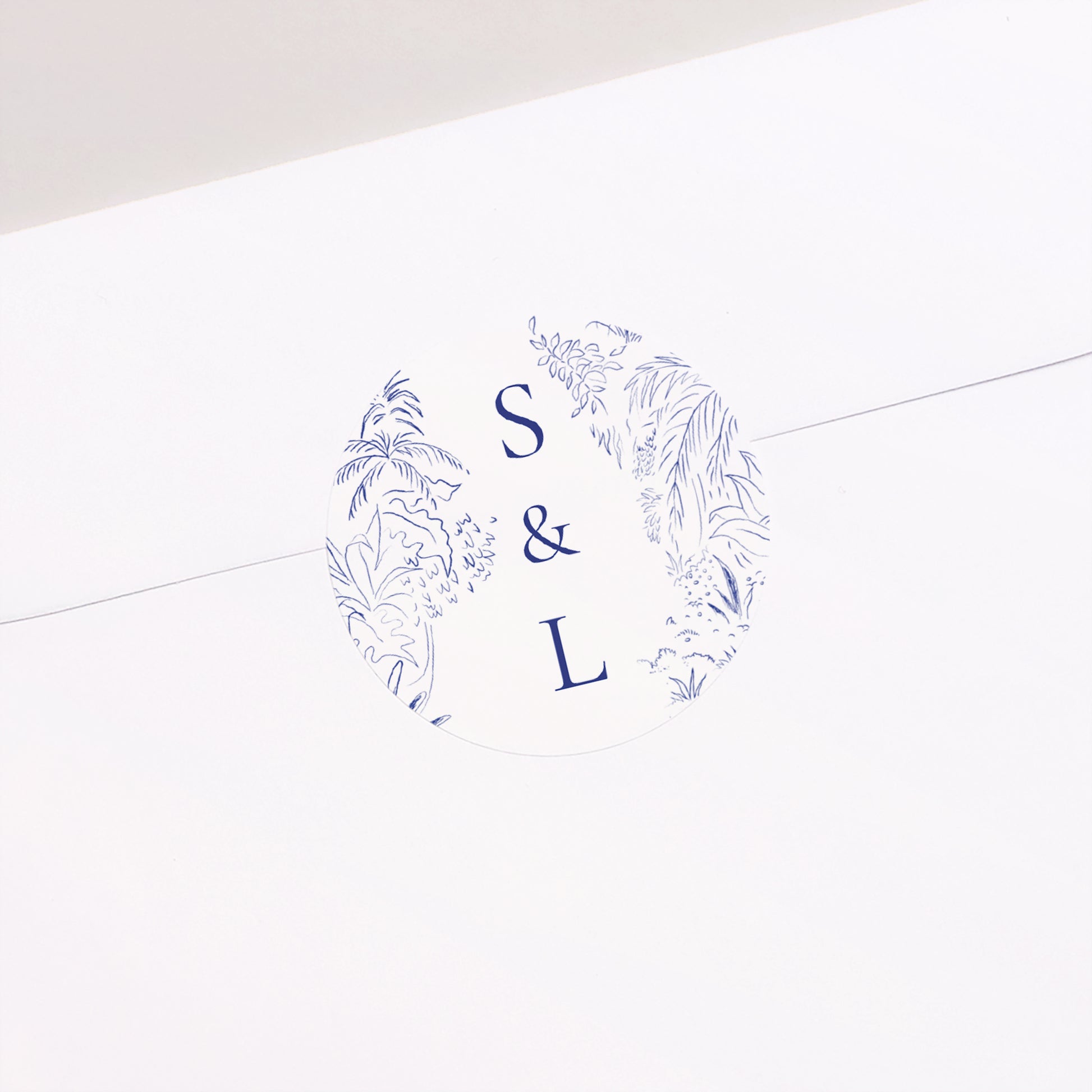 Sticker Hochzeit Rund Liebeslichtung foto N° 2