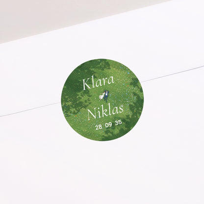 Sticker Hochzeit Rund foto N° 2