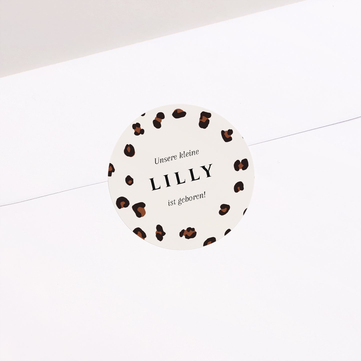 Sticker Geburt Rund Wildes Baby foto N° 2