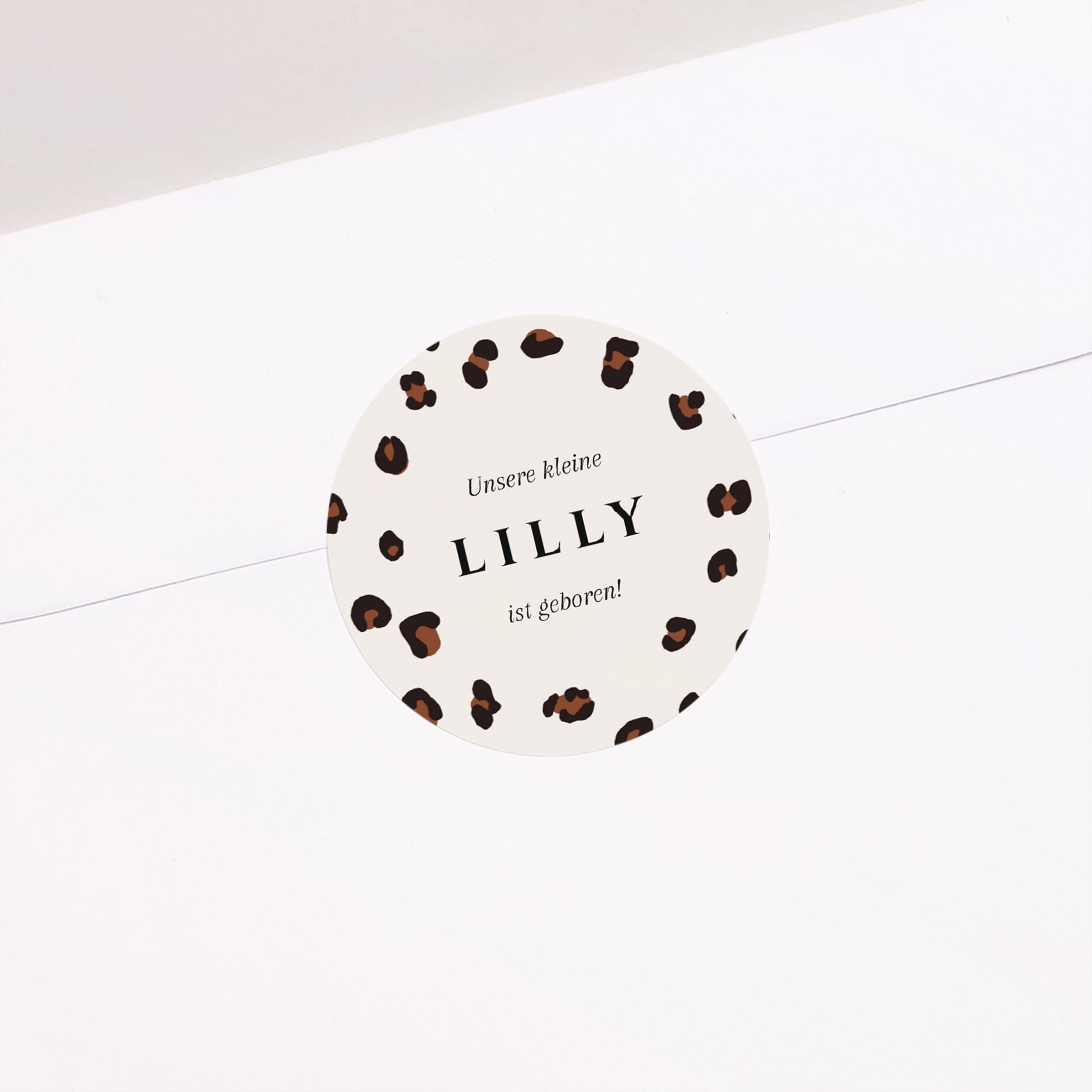 Sticker Geburt Rund Wildes Baby foto N° 2