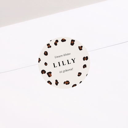 Sticker Geburt Rund Wildes Baby foto N° 2