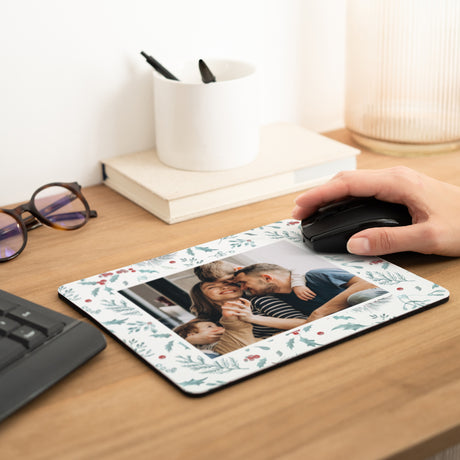 Mousepad Weihnachten Rechteck Eichenblätter
