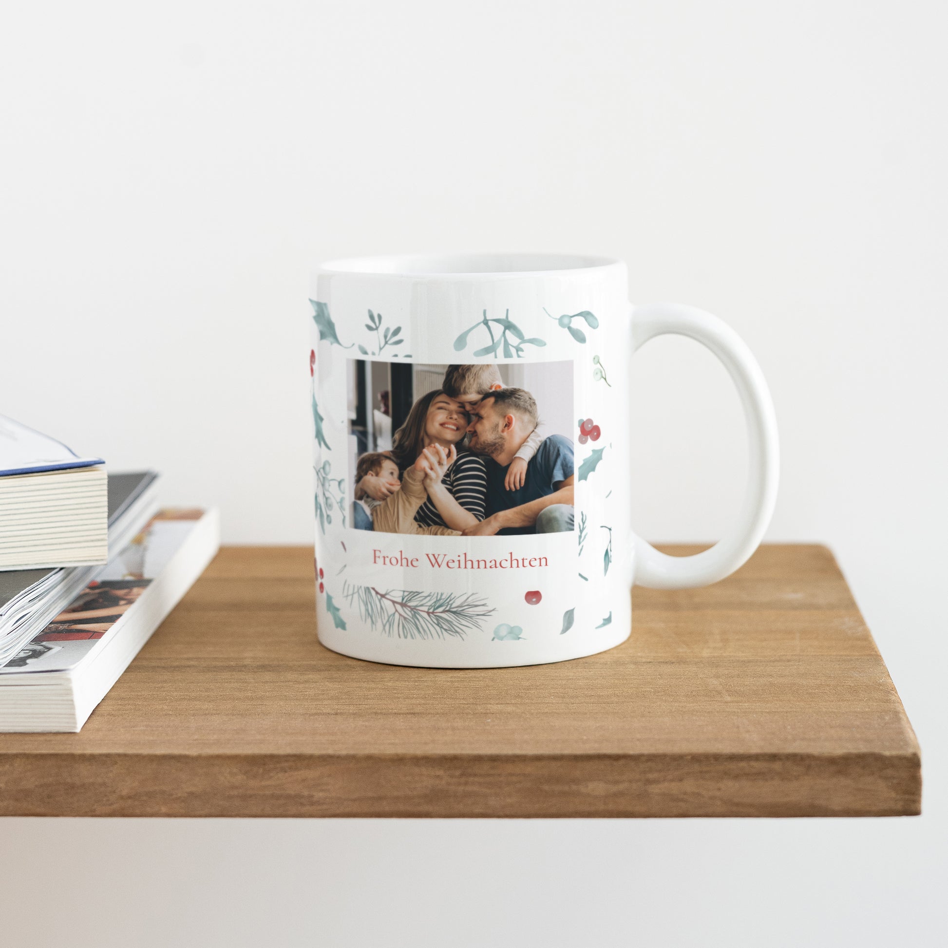Tasse Weihnachten Weiß Eichenblätter foto N° 4