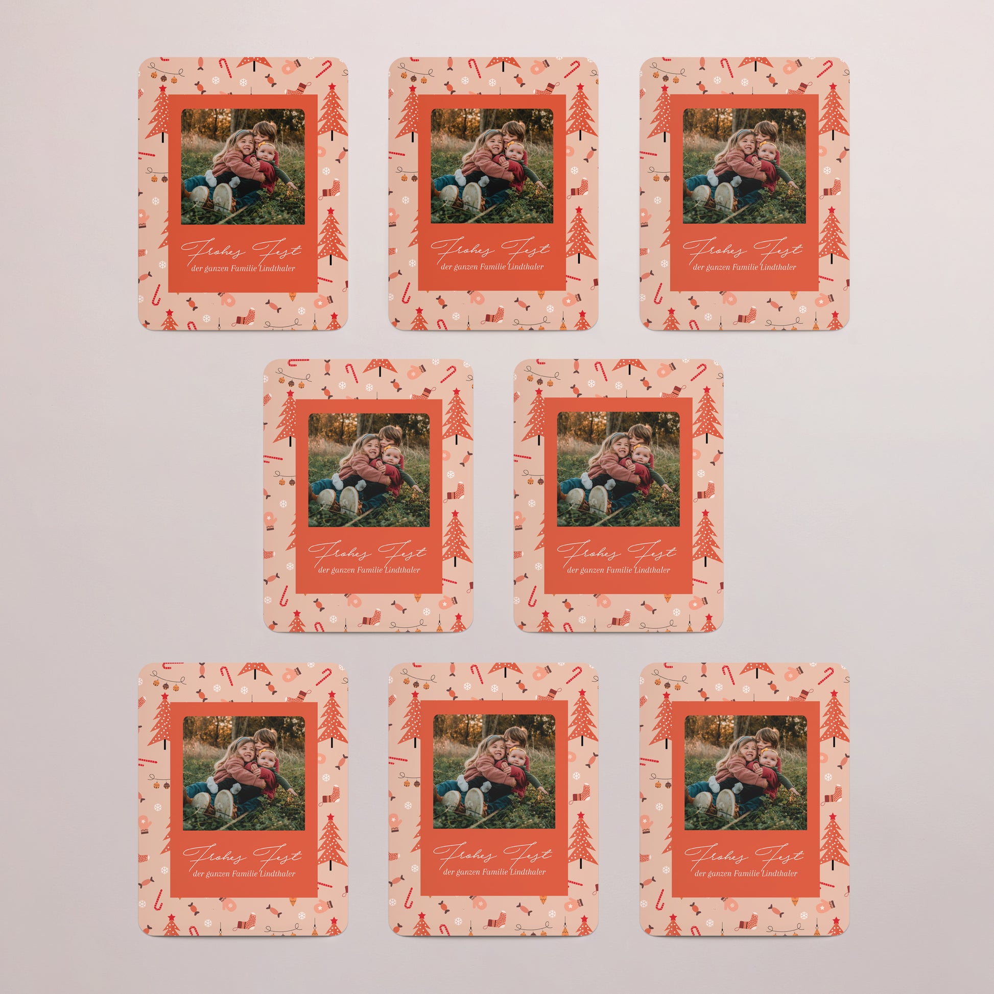 Weihnachtskarte Weihnachten Set von 8, magnetisch, rechteckig mit abgerundeten Ecken Wertvolle Momente foto N° 3