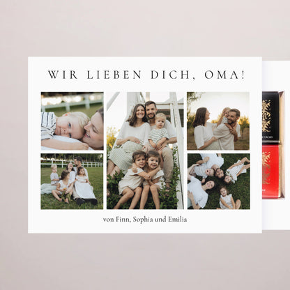 Personalisierte Schokoladenbox Weihnachten 6 Schokoladen Weihnachten in Fotos foto N° 2